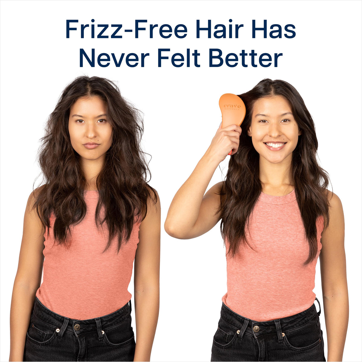 Crave Naturals Glide Thru Hair Brush in use with child demonstrates a gentle routine.