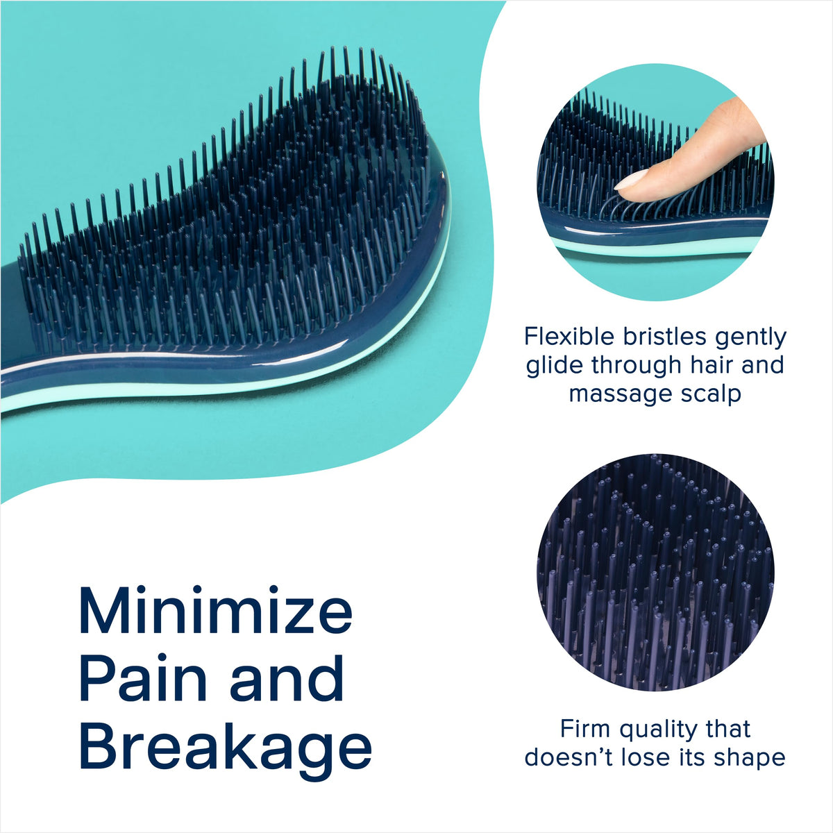 Crave Naturals Glide Thru Hair Brush kid-friendly design with soft bristles for pain-free detangling.