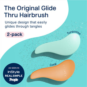 Crave Naturals Glide Thru Hair Brush side detail showing cone-shaped bristles for smooth detangling.