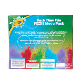 Crayola Bath Fizzies deluxe pack bubbles and colors release for a soothing tub experience