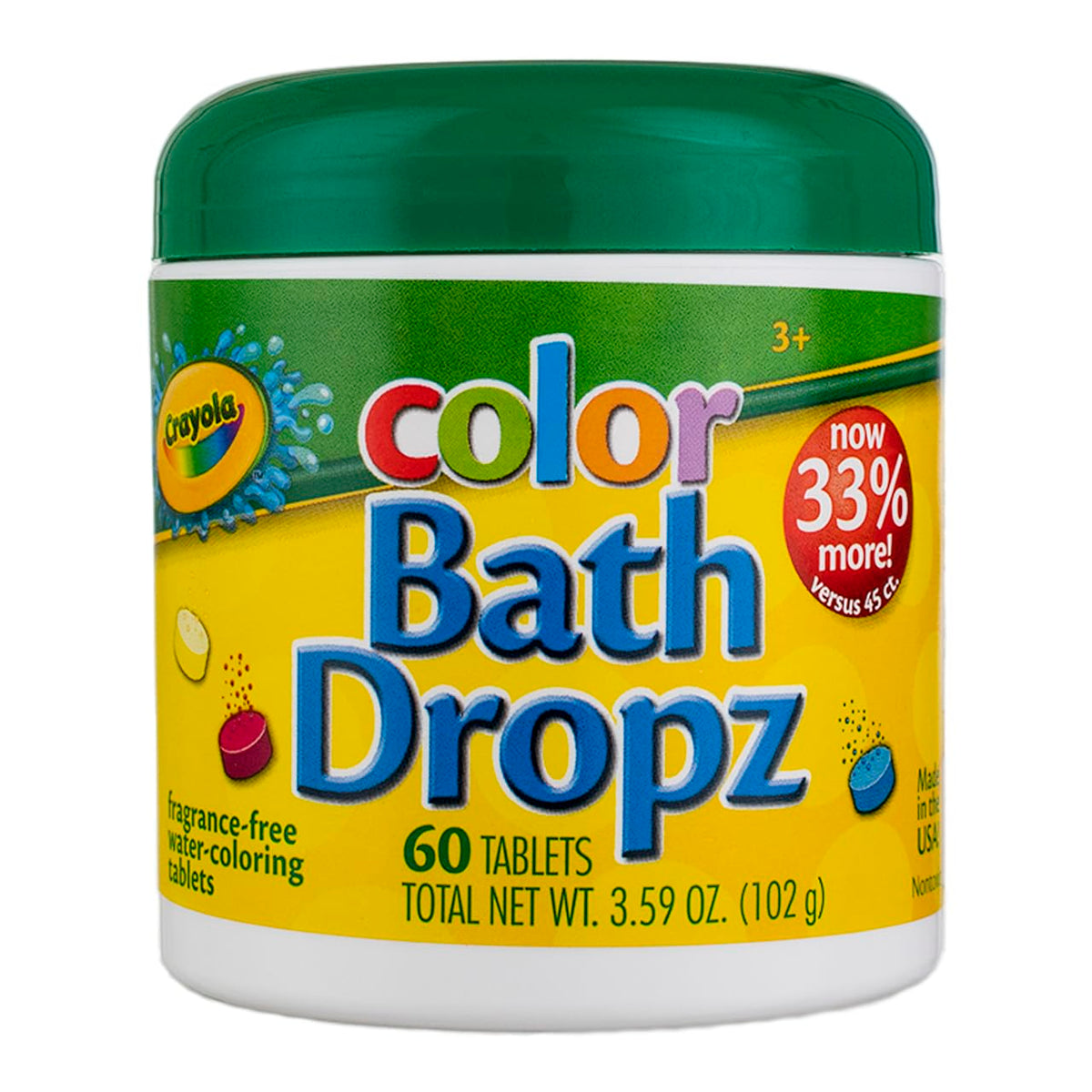 Crayola Color Bath Dropz 4-pack outer packaging for colorful bath time fun