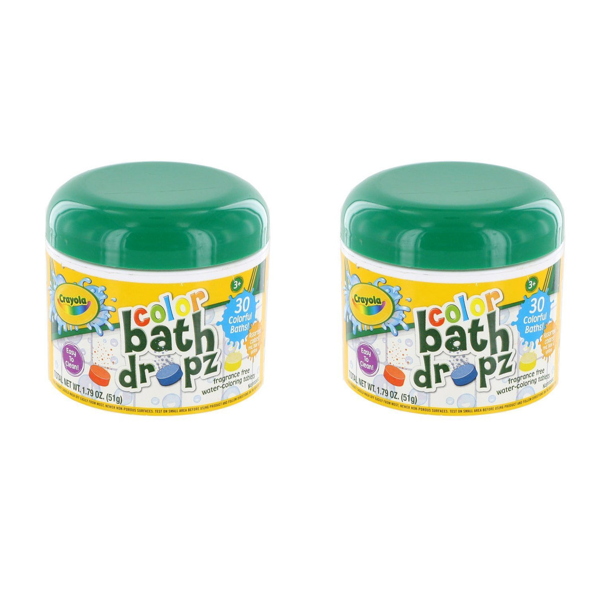 Crayola Play Visions Bath Dropz tablets color bath water fragrance-free and quick-dissolving