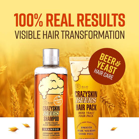Crazy Skin hair pack being applied to hair ends and crown for conditioning.