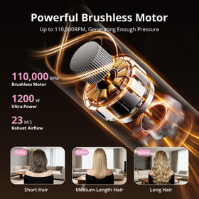 CrazyMar Air Wrap Hair Styler Coanda-effect curlers creating smooth, lasting curls.