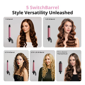 CrazyMar ceramic 1-inch barrel for defined curls