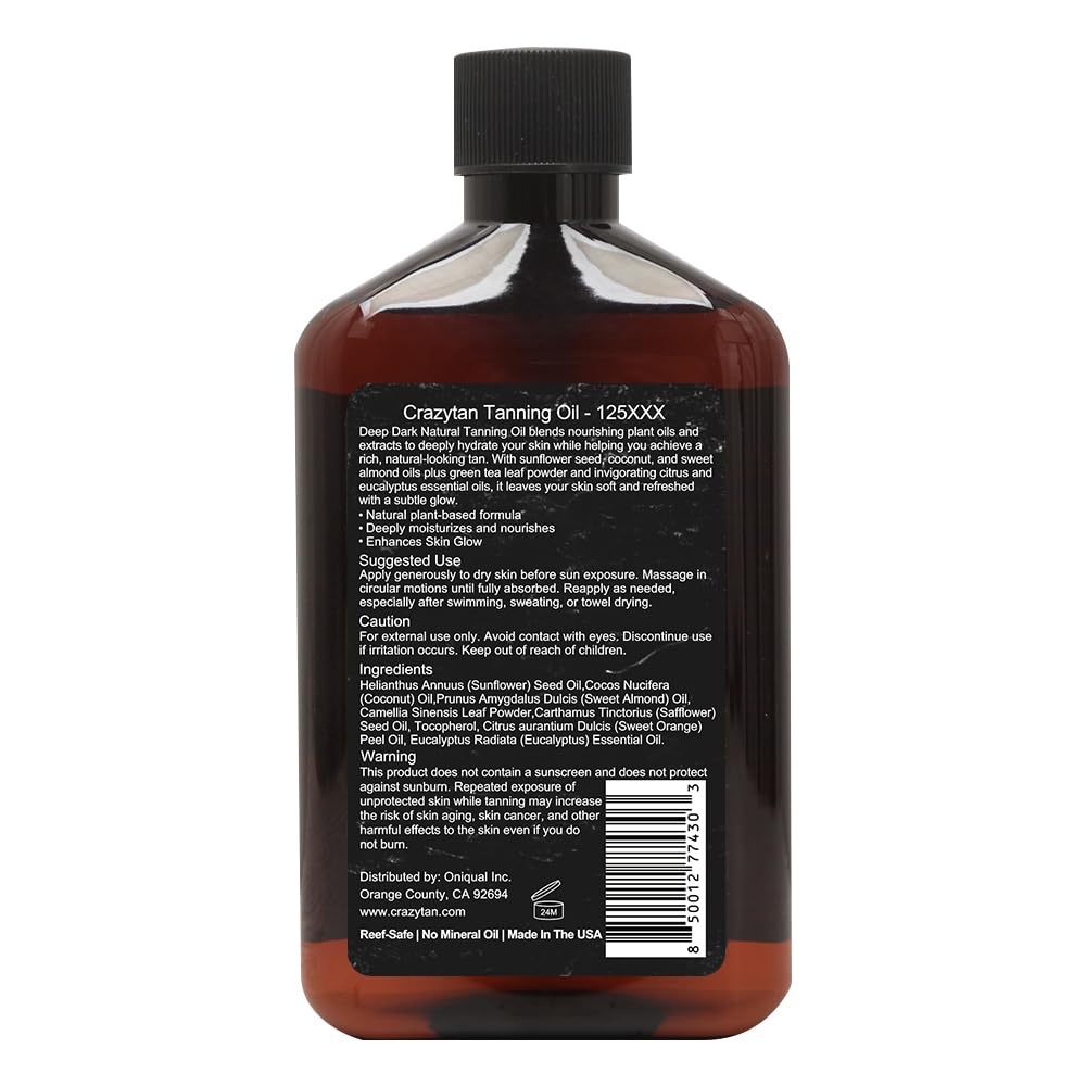 Crazytan oil pour close-up showing lightweight, fast-absorbing texture