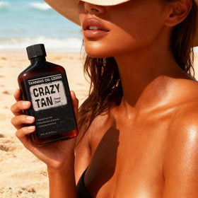 Crazytan safflower seed oil contributes to moisturizing feel