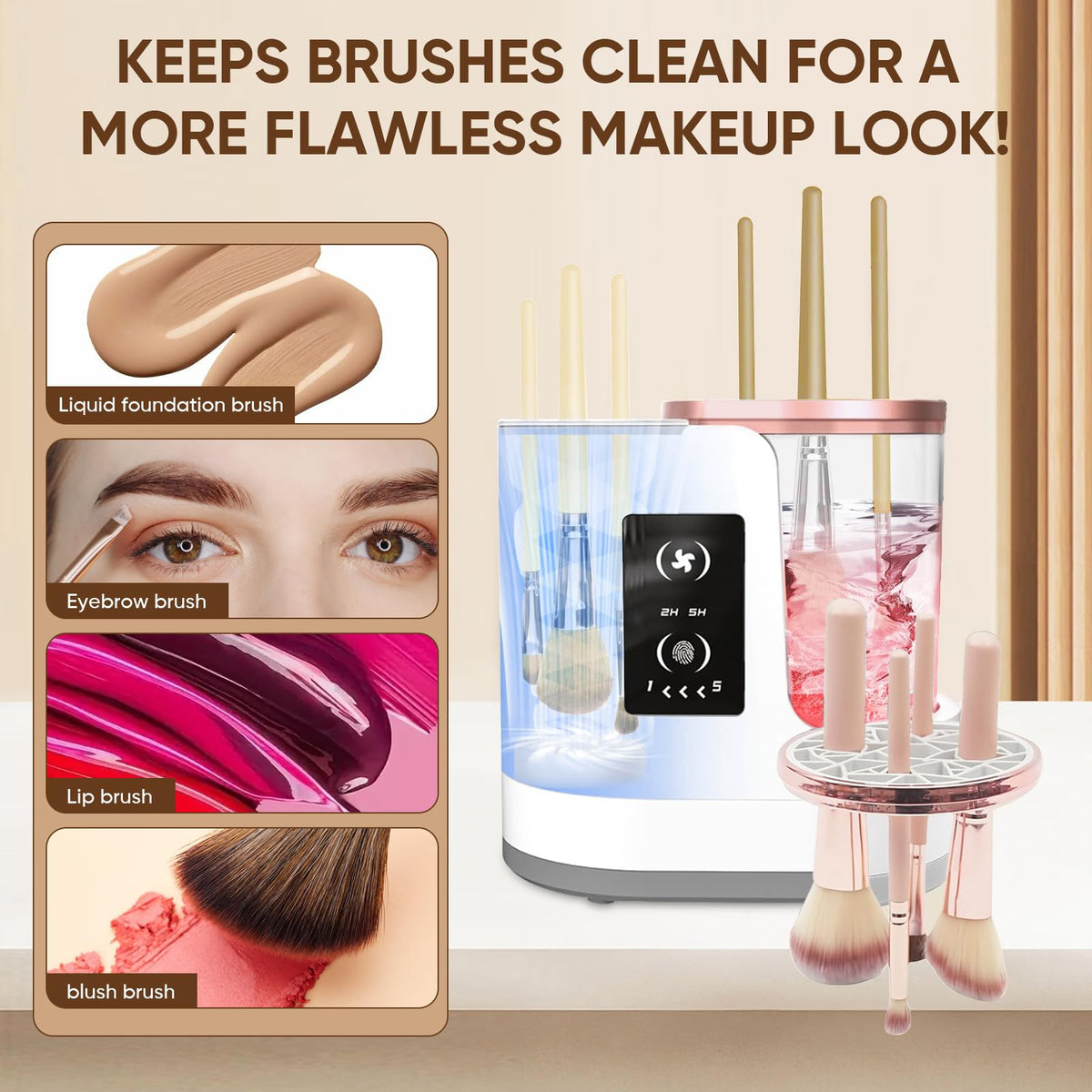 CreaCare dust-proof storage keeps brushes clean between uses