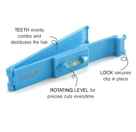 CreaProducts CreaClip rotating level helps balanced cuts for versatile hairstyles