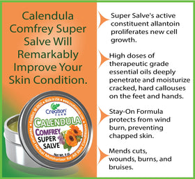 Creation Pharm Calendula Salve hands application demonstrates daily moisturizing routine