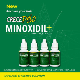 Crece Pelo minoxidil applied to beard area for precise coverage.