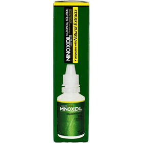 Close-up of Crece Pelo minoxidil bottle showcasing 3.2 fl oz capacity.