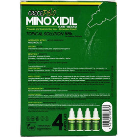 Close-up of Crece Pelo minoxidil texture showing a non-greasy formula.