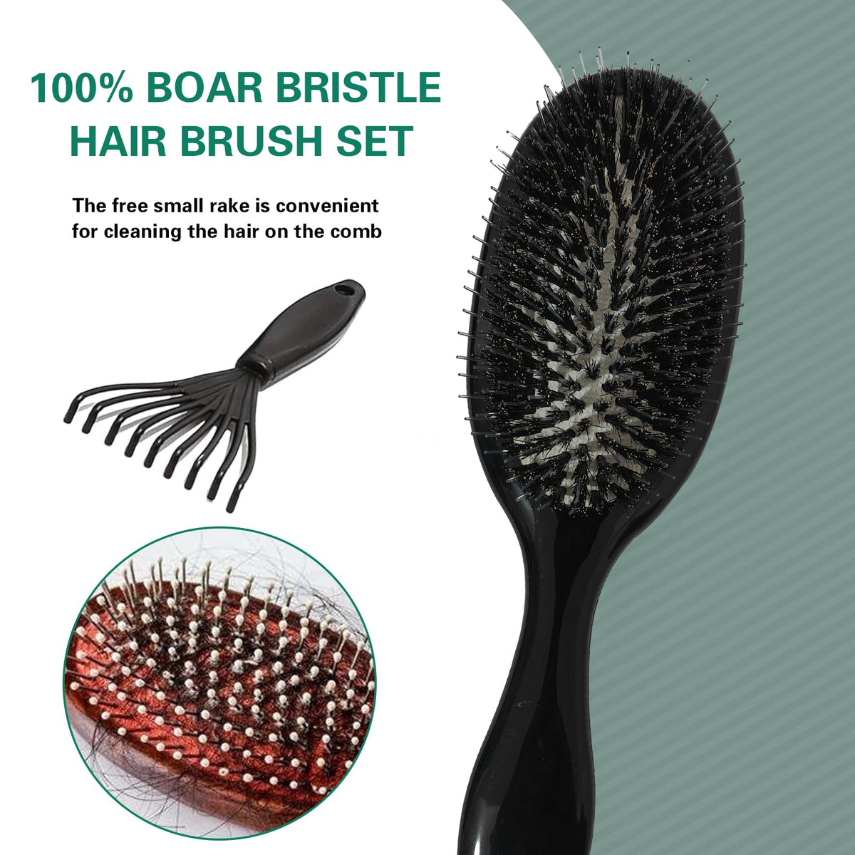 CredAiliserd No Shampoo Hair Brush works on all hair types for daily care.