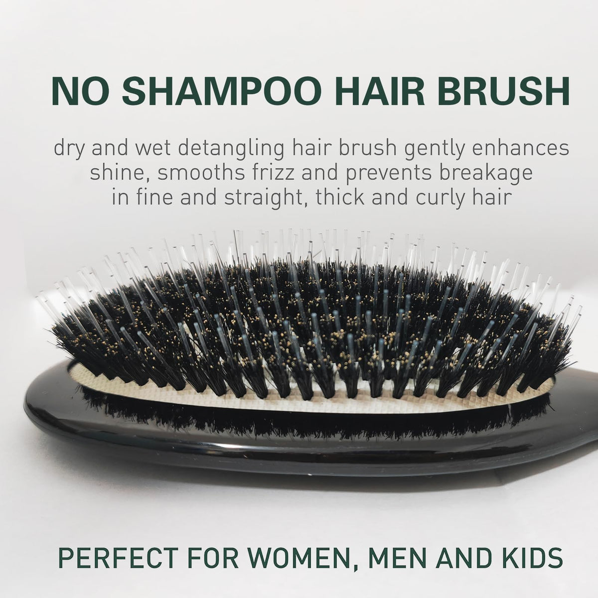 CredAiliserd No Shampoo Hair Brush head provides a soothing scalp massage.