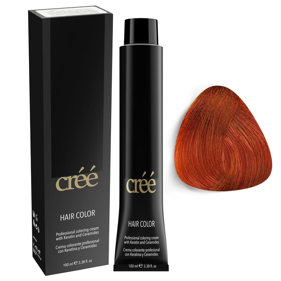 Cree Professional 7.44 bottle displaying intense copper blond shade for vibrant color.