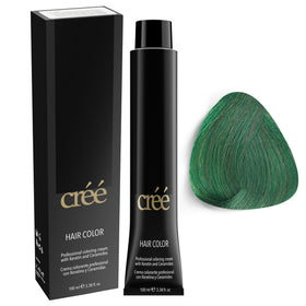 Cree Professional Green dye bottle shows bold at‑home color for a vibrant result