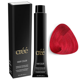 Cree Professional Red color bottle highlights bold, long-lasting coverage for dramatic at-home coloring.