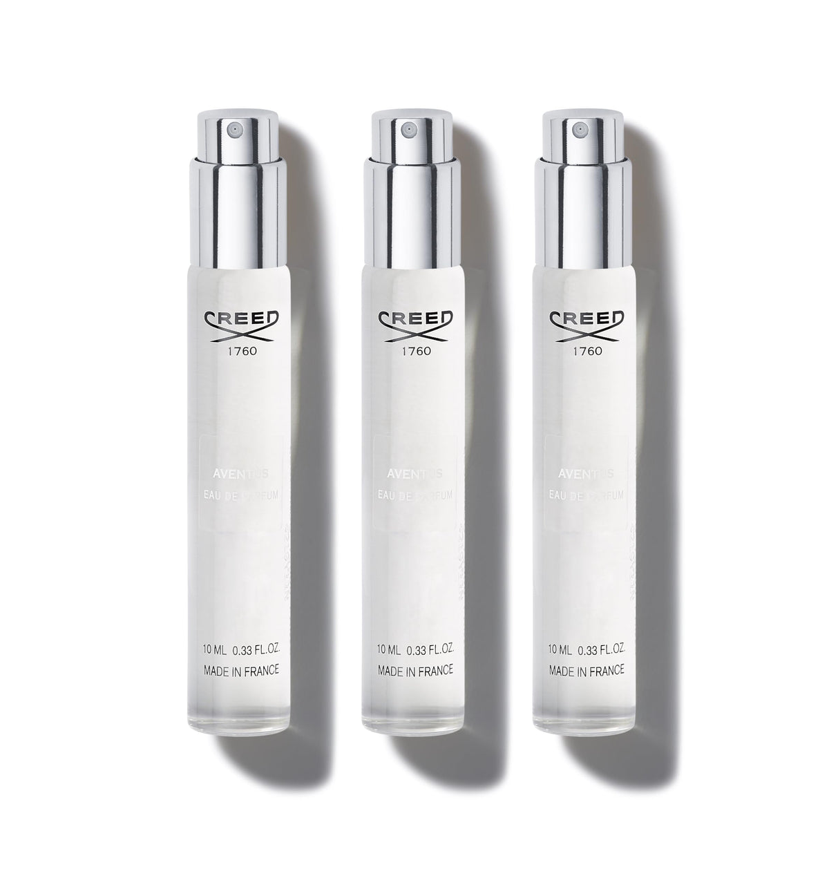 Creed Aventus atomizer refills: 3x10ml prefilled vials for on-the-go fragrance