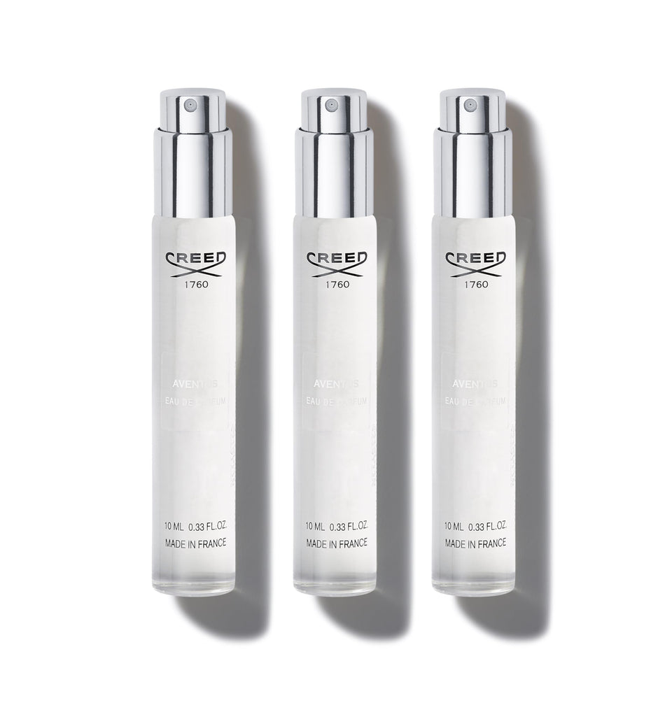 Creed Aventus atomizer refills: 3x10ml prefilled vials for on-the-go fragrance