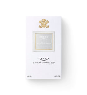 Creed Silver Mountain Water side view highlights sleek silhouette for daily luxury grooming.