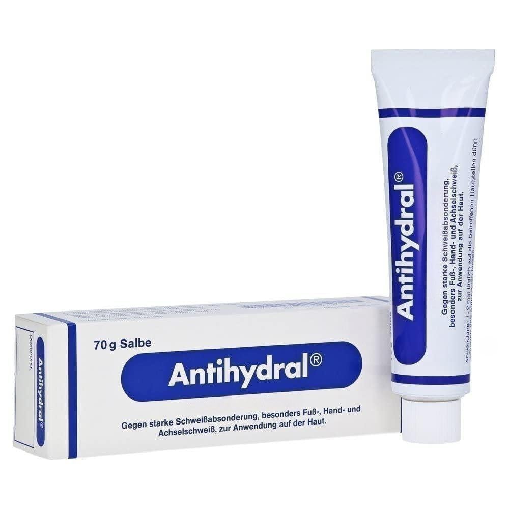 Creme 70g tube close-up for convenient sweat control.