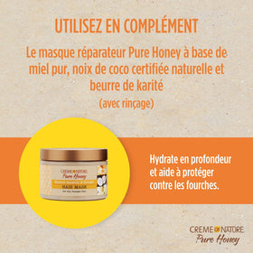 After rinse, Creme of Nature Hair Mask leaves hair softer with improved manageability.