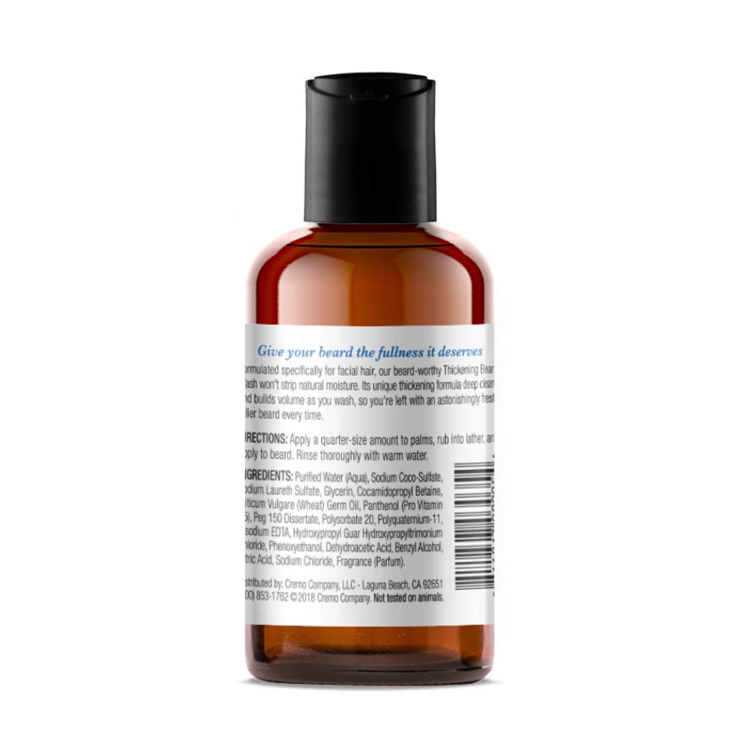 Cremo Beard Wash Volume Finish captures a fresh, fuller beard after washing