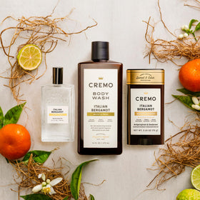 Cremo Italian Bergamot cologne bottle for daily fresh scent