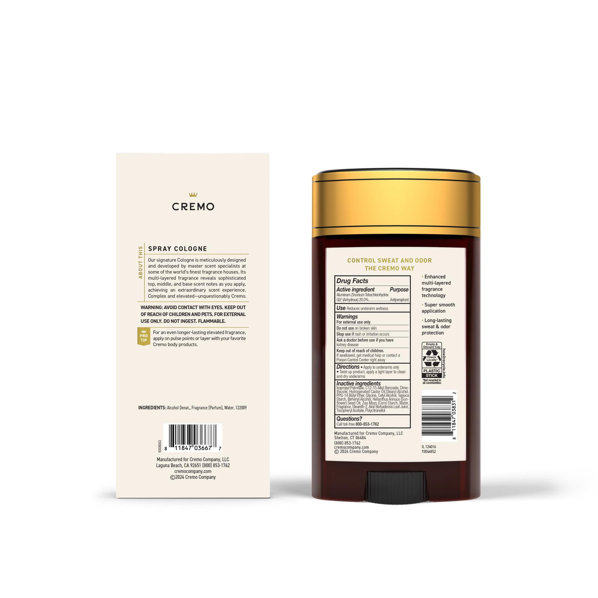 Cremo Italian Bergamot packaging detail emphasizing premium presentation