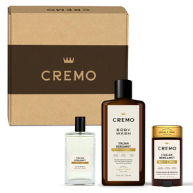 Cremo Italian Bergamot set top shot ready for gifting