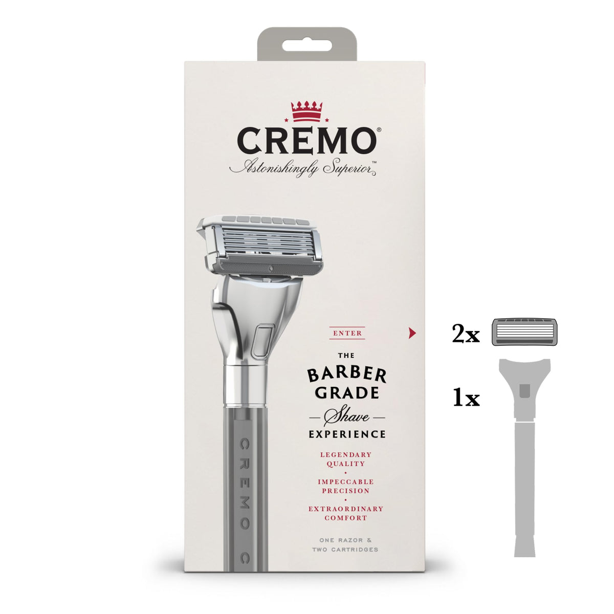 Cremo Modular Handle System with replaceable sleeve option.