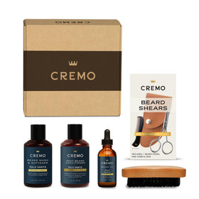 Cremo Palo Santo 2-in-1 wash visual showing cleansing and conditioning.