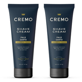 Cremo Palo Santo Shave Cream 2-pack front view for convenience.