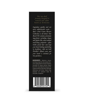 Cremo Reserve Distiller's Blend scent profile evokes bourbon and vetiver.