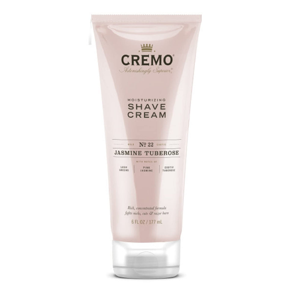 Cremo Women's Shaving Cream Sensitive Skin close-up texture shows ultra-slick formula for a smooth shave