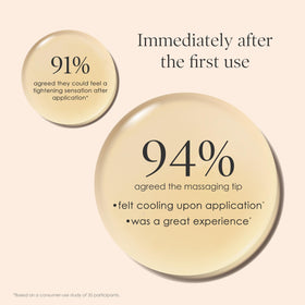 Crepe Erase Brightening Under-Eye emphasizes reduced puffiness and glow.