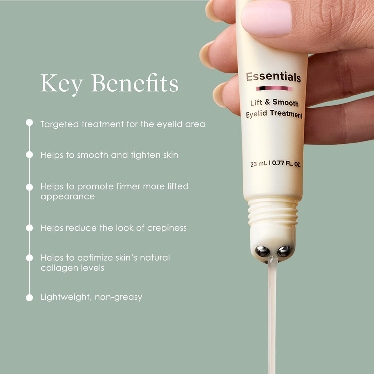 Crepe Erase Eye Cream tube close-up highlights hydrating, nourishing formula.