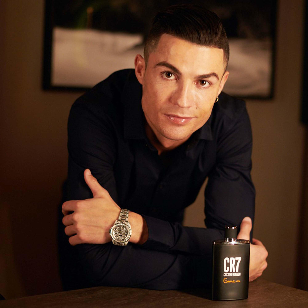 CR7 Game On bottle side view highlighting tropical woody profile.