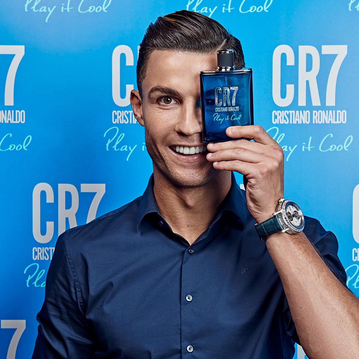 CRISTIANO RONALDO Play It Cool body spray—quick, subtle scent for all-day confidence