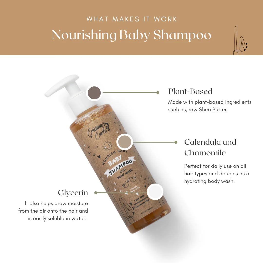 Cristina's Curls Nourishing Baby Wash Day Bundle scalp oil bottle — lightweight formula for scalp comfort.