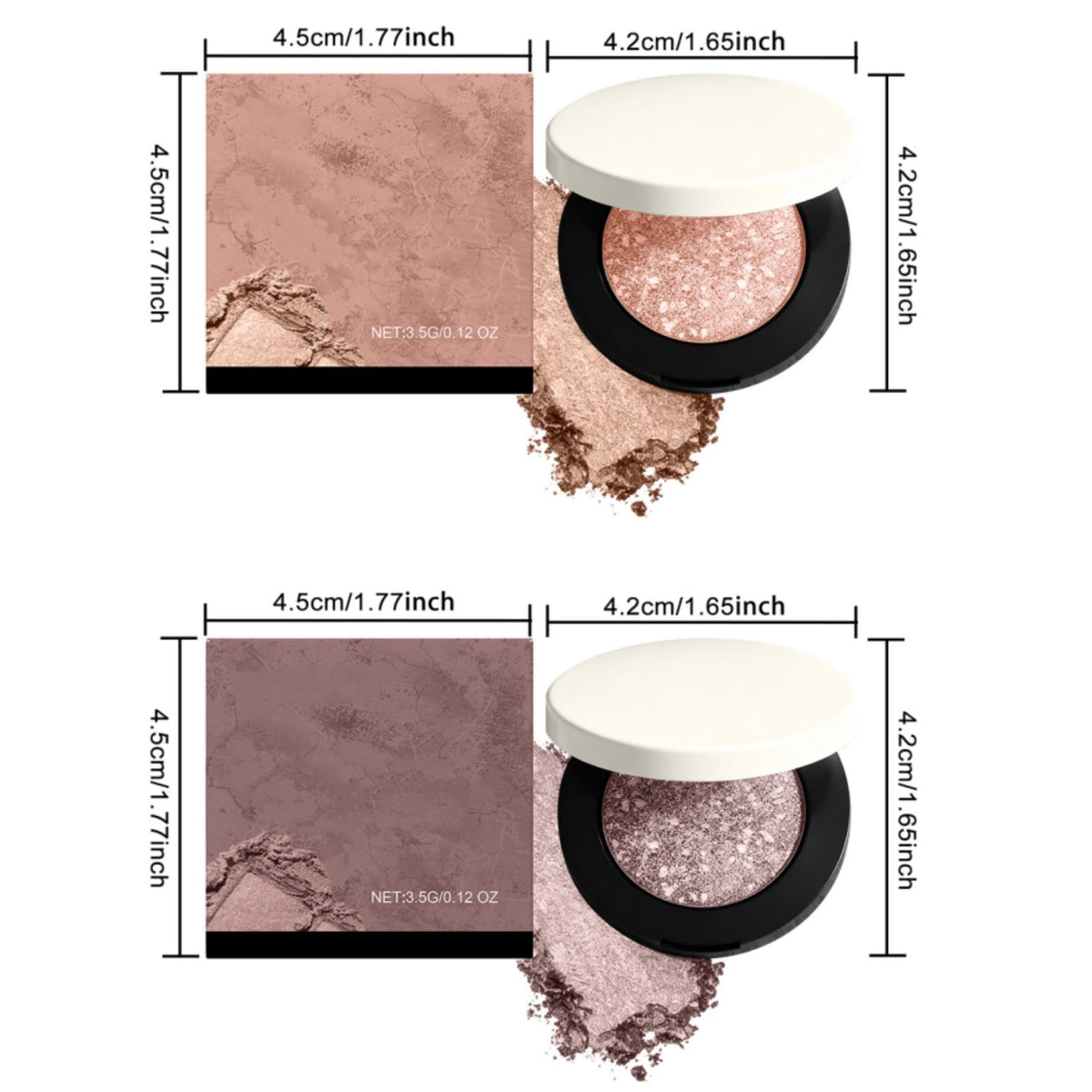 CRIVERY gradient-look demonstrates natural to dramatic makeup possibilities.