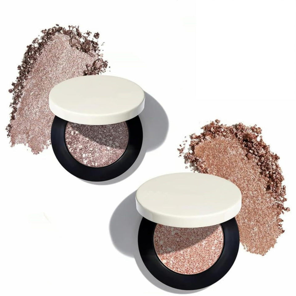 CRIVERY eyeshadow rose gold close-up shows rich shimmer for day wear.