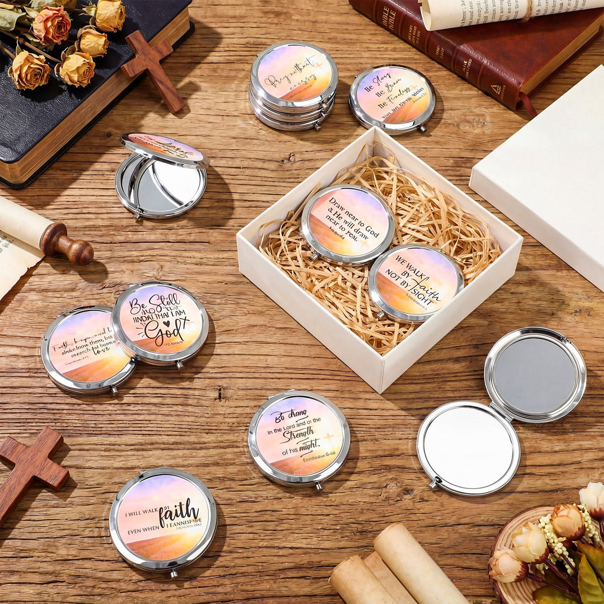 CroBlissful set of 36 mirrors offered as a generous sharing bundle.