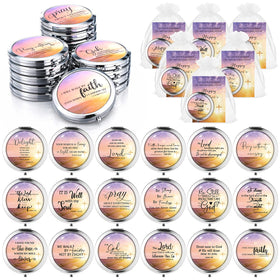 CroBlissful Bible verse pocket mirror with portable design for daily devotion.