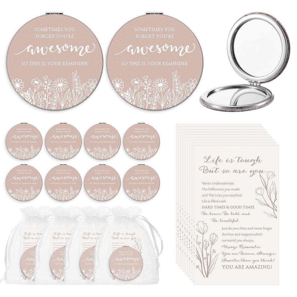 CroBlissful wildflower compact mirror ready for on-the-go touch-ups