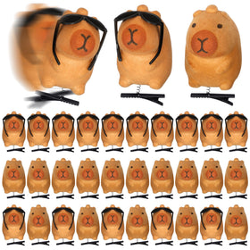 Croknit capybara hair clip set of 30 plush pins for versatile hairstyles.