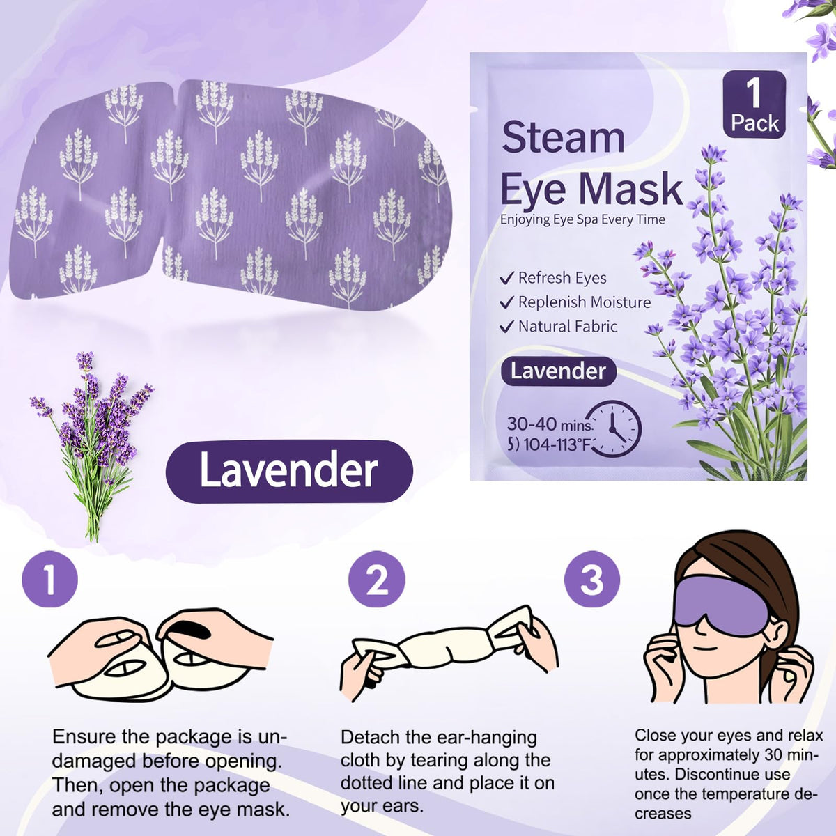 Croloose lavender-scented eye mask offers soothing retreat.