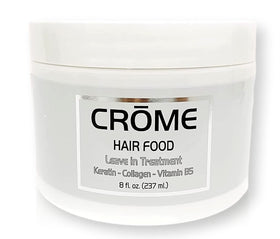 Crome Hair Food 8oz bottle front view for all hair types.