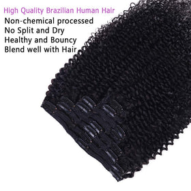Croocco Brazilian Remy hair clip-ins with double weft for durability.
